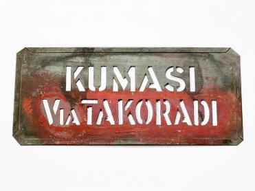 Tobacco pipe crate stencil, Kumasi via Takoradi