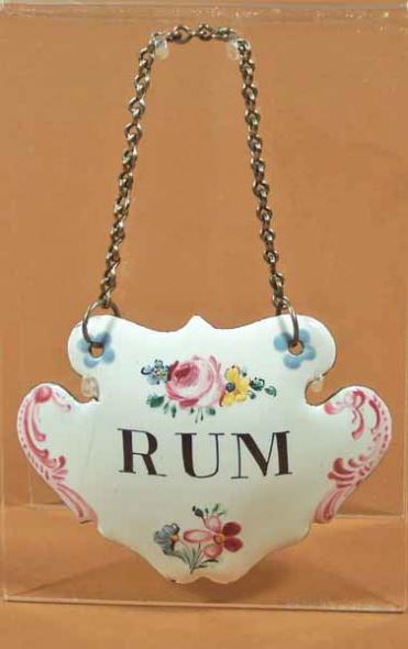 Decanter label, rum