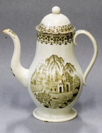 Coffee pot, made in Staffordshire, 1780-1810