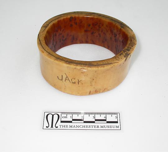 Arm trade ring token, made in Ghana, date unknown