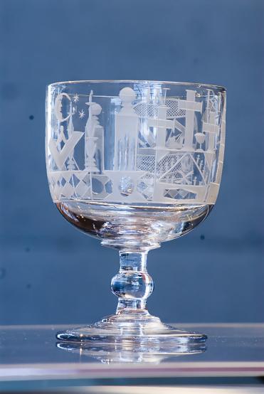 Masonic wine glass