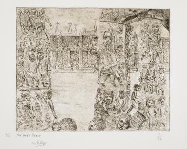 History of the Benin bronzes, Plate 3: The Oba's Palace