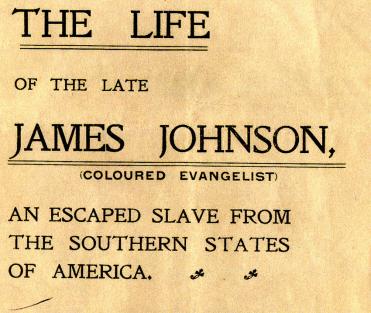 The Life of the Late James Johnson