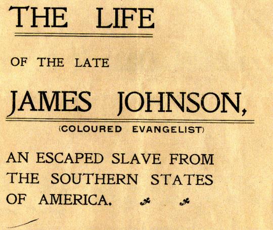 The Life of the Late James Johnson (detail), published in 1914