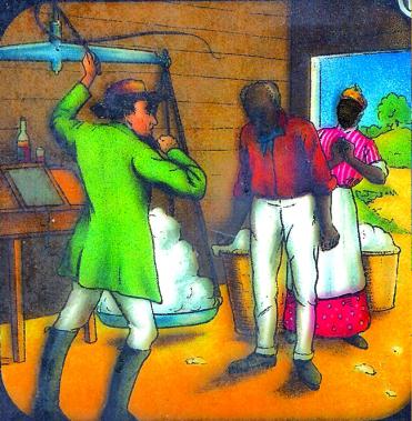 Lantern slide illustrations from Uncle Tom's Cabin
