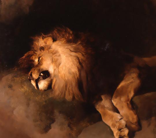 The Desert (detail), by Sir Edwin Landseer, 1849